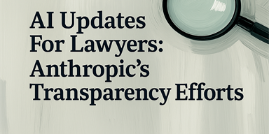 AI Updates For Lawyers: Anthropic's Transparency Efforts